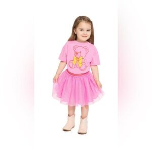 Way To Celebrate Toddler Girls Valentine’s Day Pink Top & Tutu Skirt Set 3T